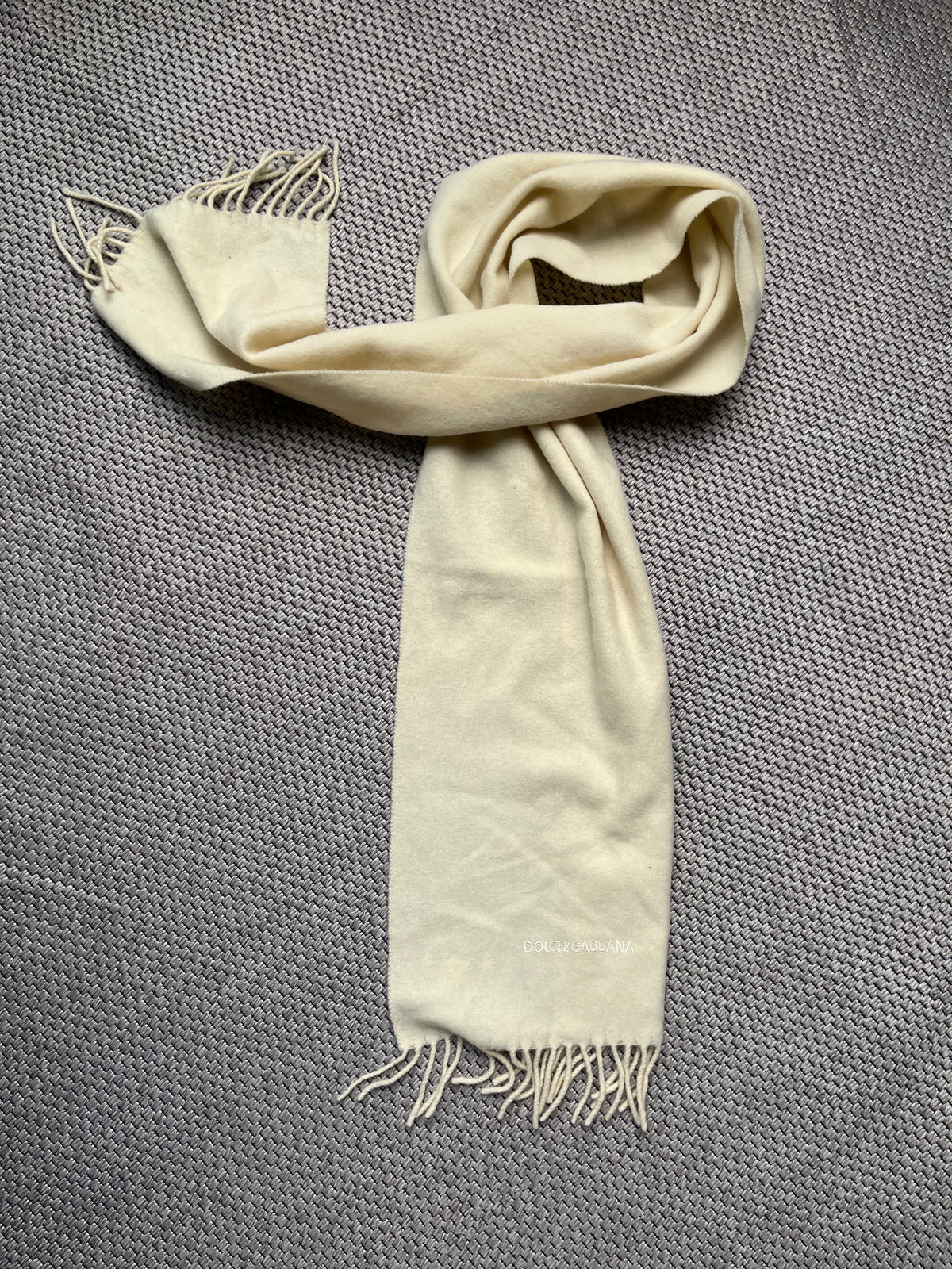 Dolce & Gabbana Cravatte Wool Embroidered Scarf
