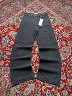 Pull & Bear Wide FIT Baggy High Waisted Faded Black JEANS - 30