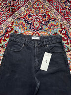 Pull & Bear Wide FIT Baggy High Waisted Faded Black JEANS - 30