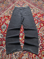 Pull & Bear Wide FIT Baggy High Waisted Faded Black JEANS - 30