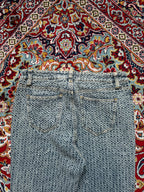 Fashion Nova Textured Basketweave Pattern FlareD JEANS - 30