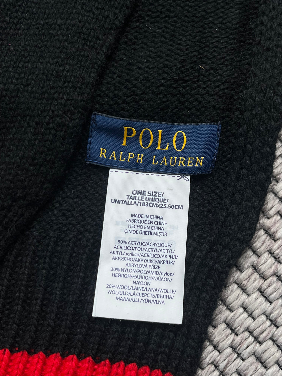 Polo Ralph Lauren Downhill Skier Bear Knit Muffler