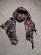 Vintage Bohemian Paisley Jacquard Floral Pashmina Shawl