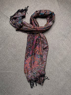 Vintage Bohemian Paisley Jacquard Floral Pashmina Shawl