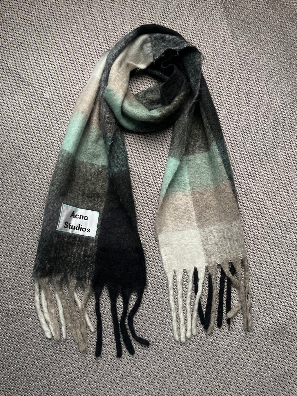 Acne Studios(NOT AUTHENTIC) Plaid Check Mohair Wool Scarf