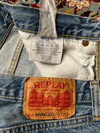 Vintage Replay Blue Straight Wide FIT Jeans - 30