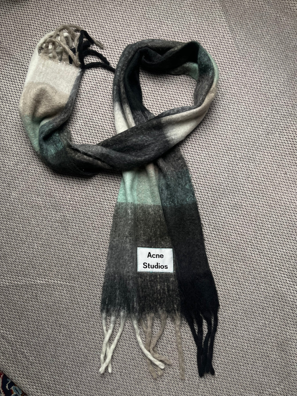Acne Studios(NOT AUTHENTIC) Plaid Check Mohair Wool Scarf