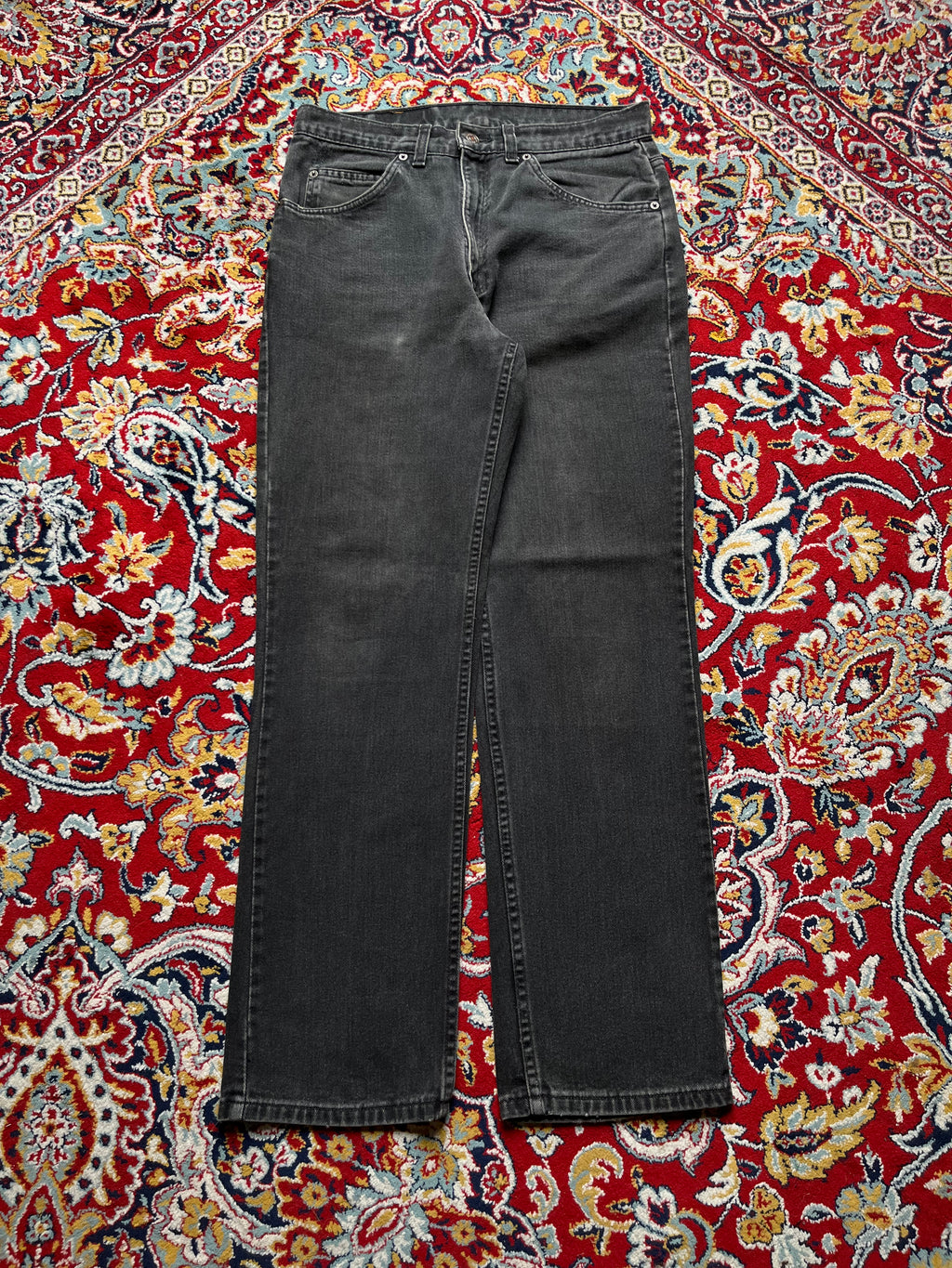Vintage Orange Tab Levi's Faded Black Straight FIT Jeans - 30