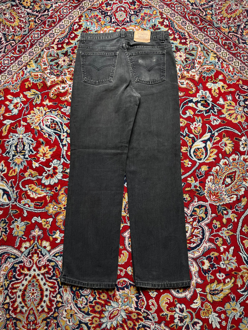 Vintage Orange Tab Levi's Faded Black Straight FIT Jeans - 30