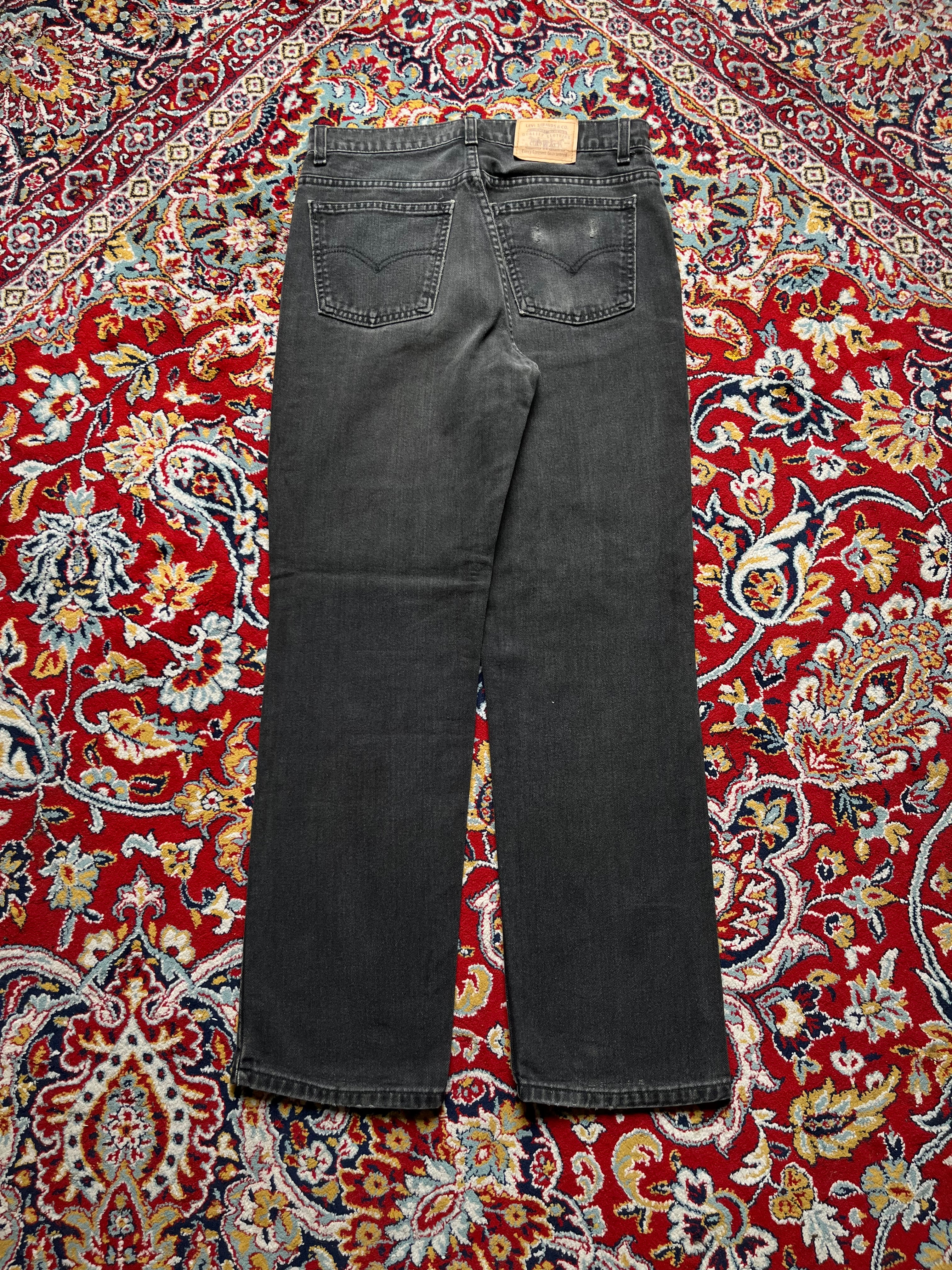 Vintage Orange Tab Levi's Faded Black Straight FIT Jeans - 30