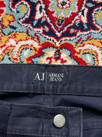 AJ Armani Jeans Men's Navy Blue Straight FIT Cotton Pants - 34