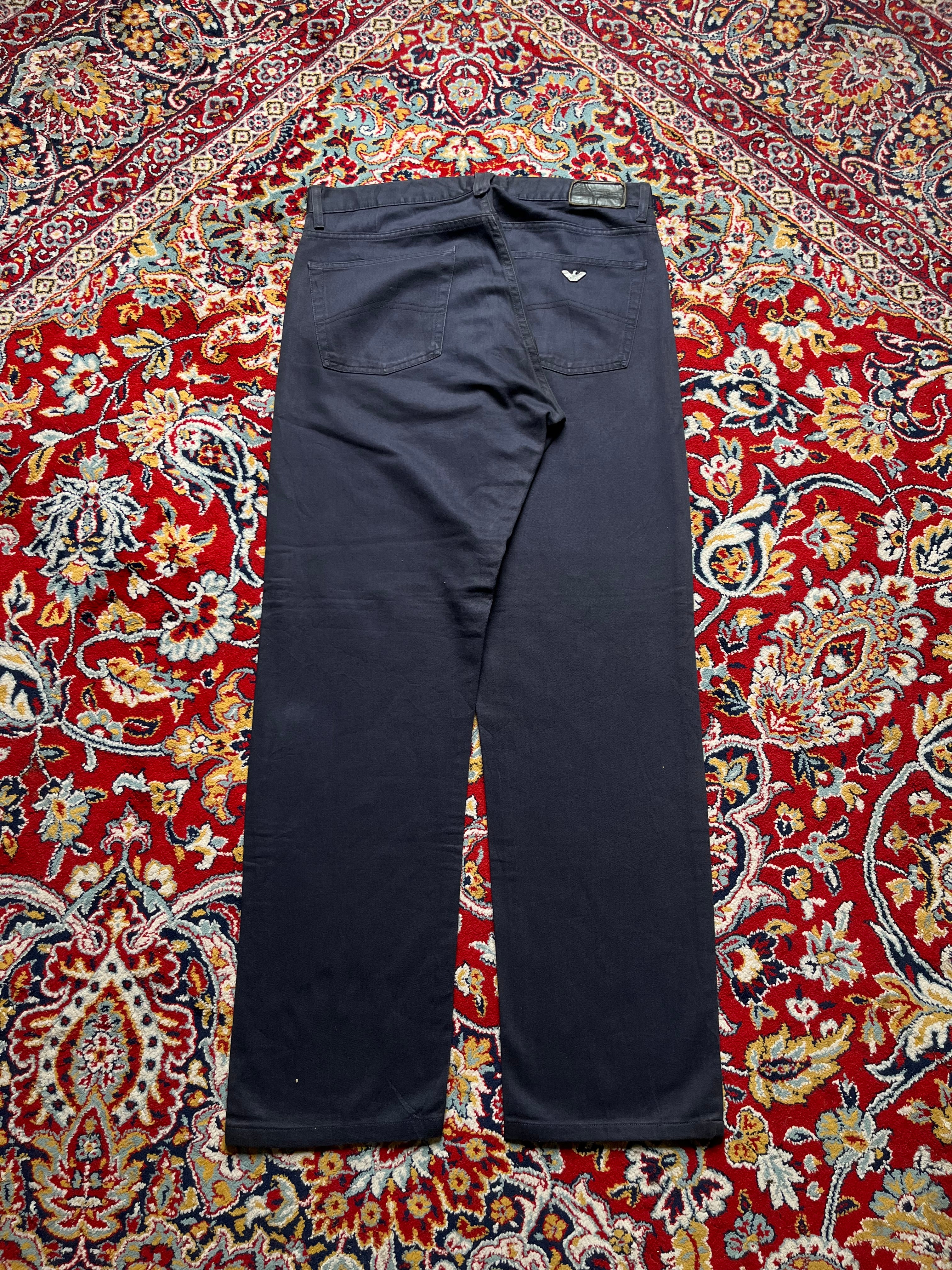 AJ Armani Jeans Men's Navy Blue Straight FIT Cotton Pants - 34