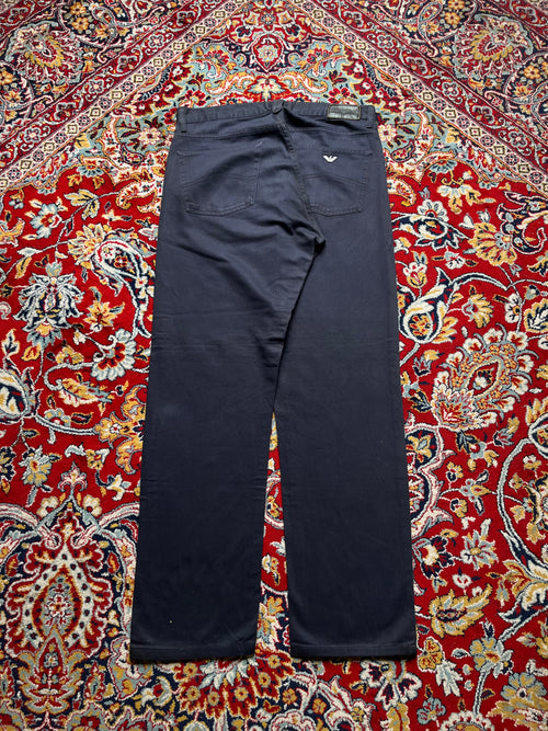 AJ Armani Jeans Men's Navy Blue Straight FIT Cotton Pants - 34