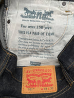 Levi's 511 Slim Fit Rigid Indigo Dark WashED Premium Jeans - 34