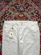 Lacoste White Cotton Linen Blend Straight FIT Chino PANTS - 34