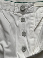 Lacoste White Cotton Linen Blend Straight FIT Chino PANTS - 34