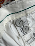 Lacoste White Cotton Linen Blend Straight FIT Chino PANTS - 34