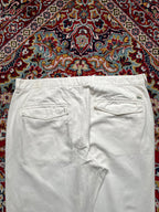 Lacoste White Cotton Linen Blend Straight FIT Chino PANTS - 34