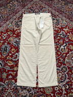 Vintage Versace Jeans Couture Cream Striped Straight FIT Cotton Jeans - 32