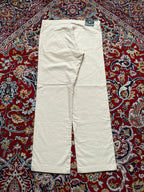 Vintage Versace Jeans Couture Cream Striped Straight FIT Cotton Jeans - 32