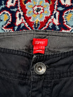 Vintage Esprit Black Multi Pocket Utility Wide FIT Cargo Pants - 28