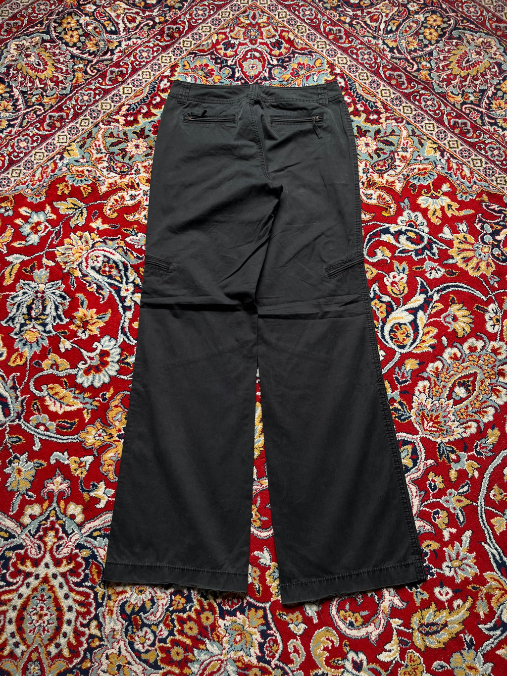 Vintage Esprit Black Multi Pocket Utility Wide FIT Cargo Pants - 28