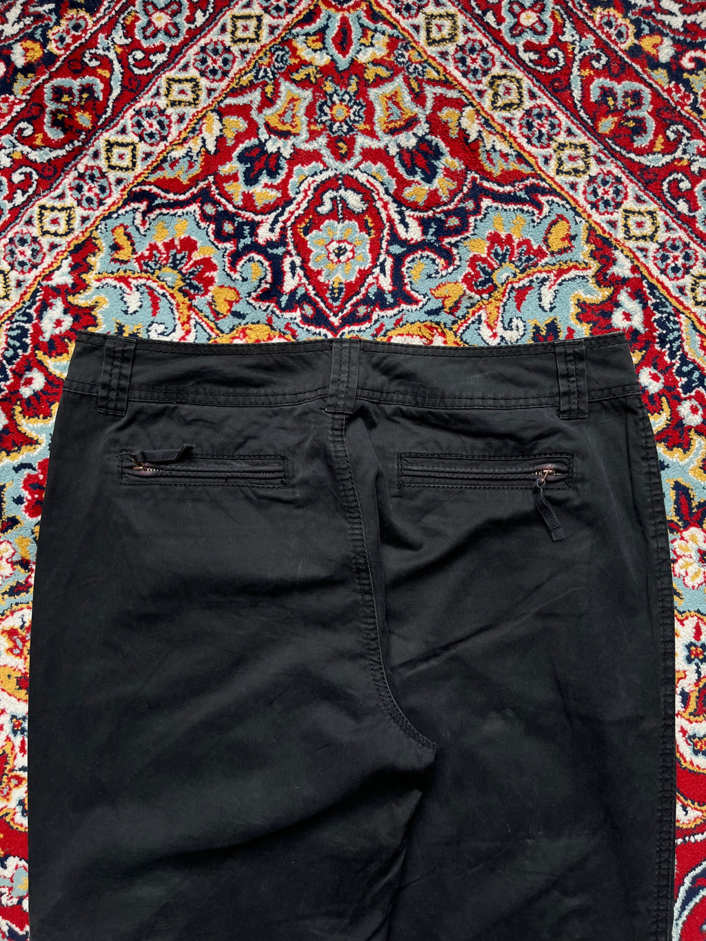Vintage Esprit Black Multi Pocket Utility Wide FIT Cargo Pants - 28