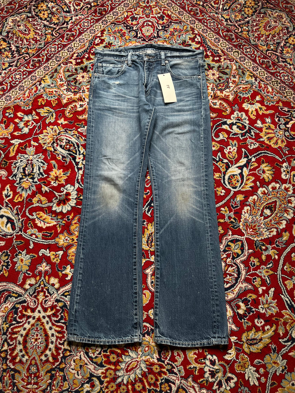 Levi's 527 Slim Bootcut Medium WashED Distressed JEANS - 34