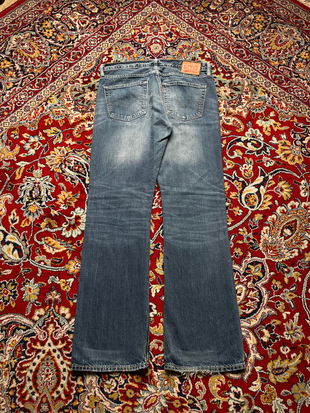 Levi's 527 Slim Bootcut Medium WashED Distressed JEANS - 34