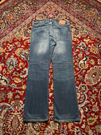 Levi's 527 Slim Bootcut Medium WashED Distressed JEANS - 34