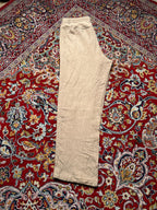 Magnum Man Beige Tan Flat Front Straight FIT Linen PANTS - 34