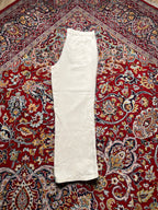 WE Fashion Off White Cream Relaxed FIT Linen PANTS - 34