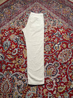 H&M Regular Fit Beige Oatmeal Linen Blend Drawstring PANTS - 32