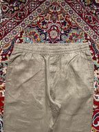 H&M Regular Fit Khaki Linen Drawstring Casual PANTS - 32