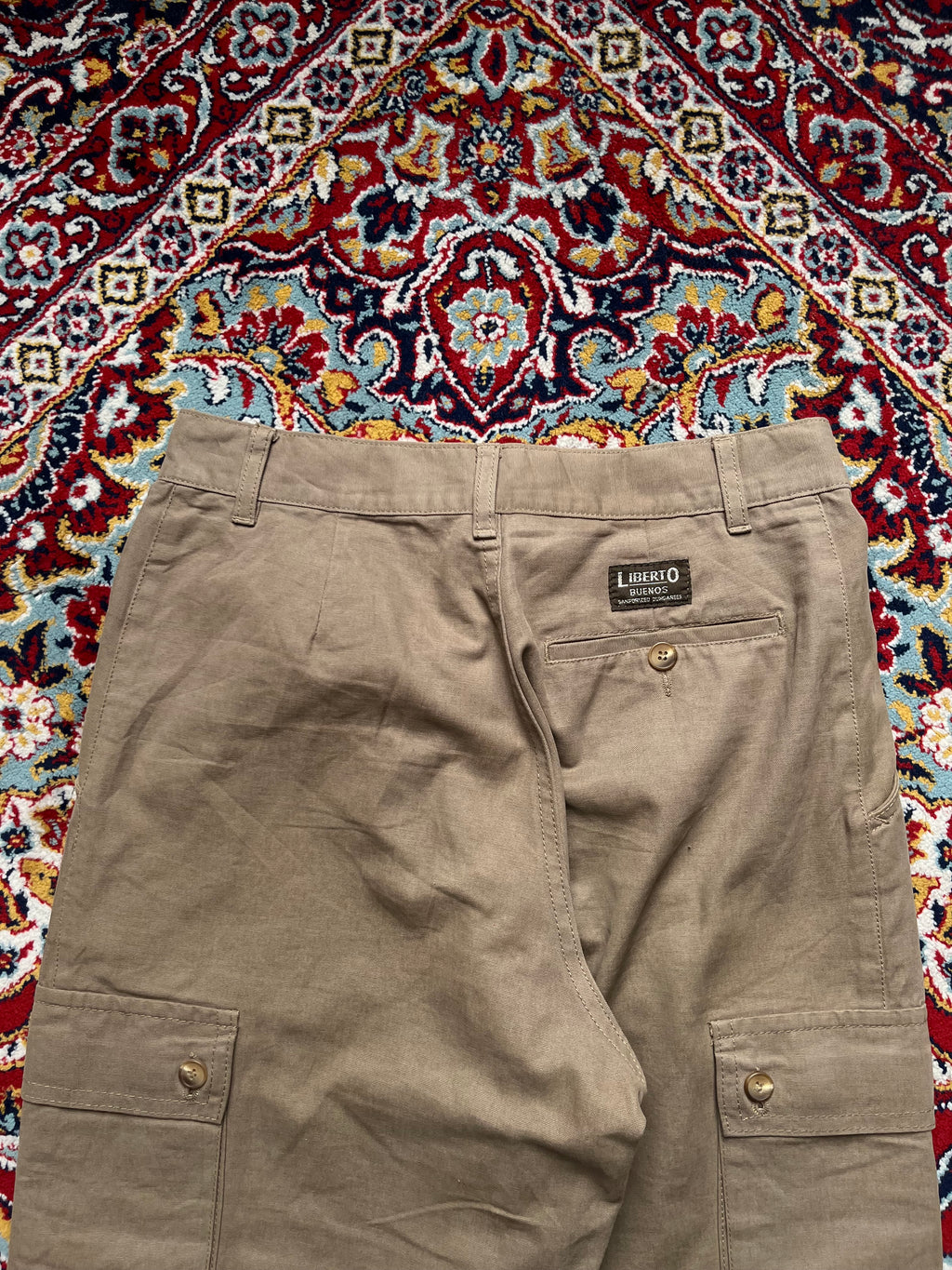 Vintage Liberto Buenos Brown Khaki Cargo PANTS - 28