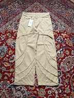 boohooMAN Beige Multi Panel Raw Edge Distressed JEANS - 32