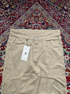boohooMAN Beige Multi Panel Raw Edge Distressed JEANS - 32