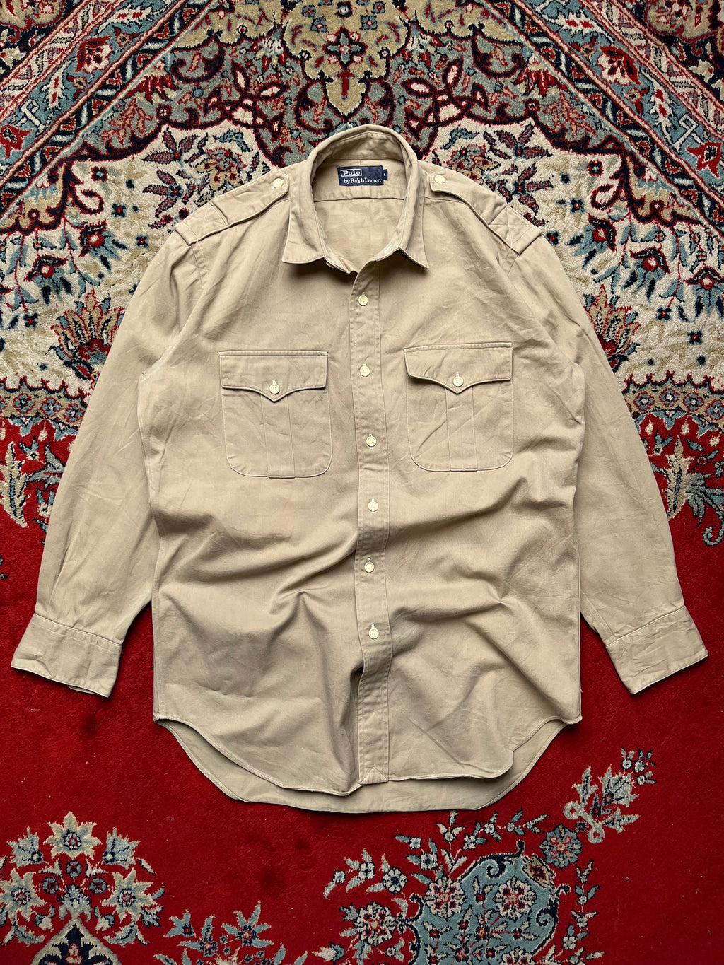 Vintage Polo Ralph Lauren Heavy Twill Button Up Overshirt Jacket - M