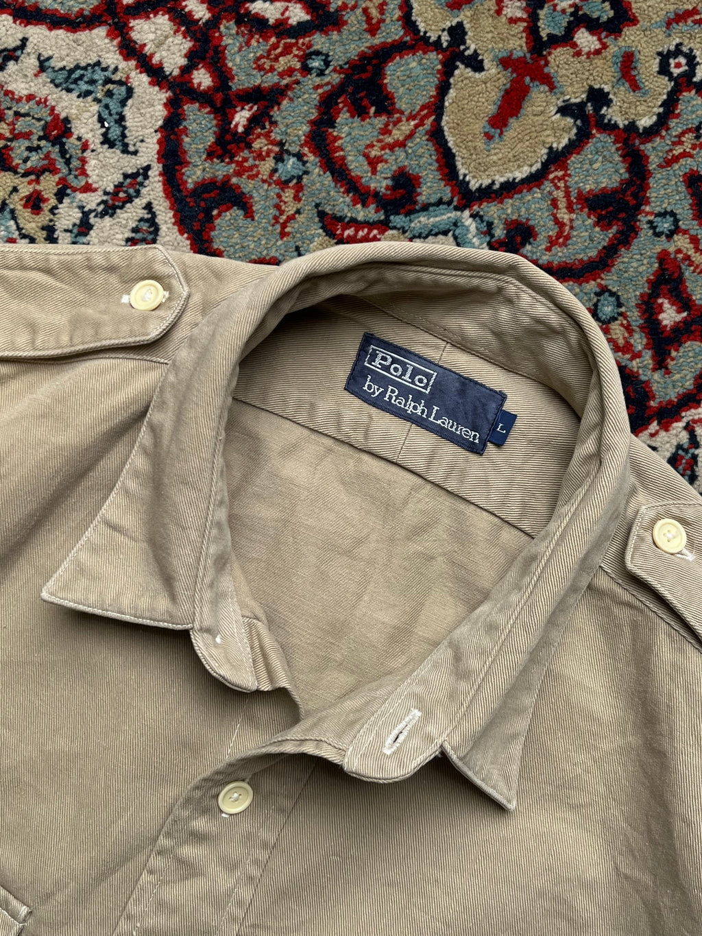 Vintage Polo Ralph Lauren Heavy Twill Button Up Overshirt Jacket - M