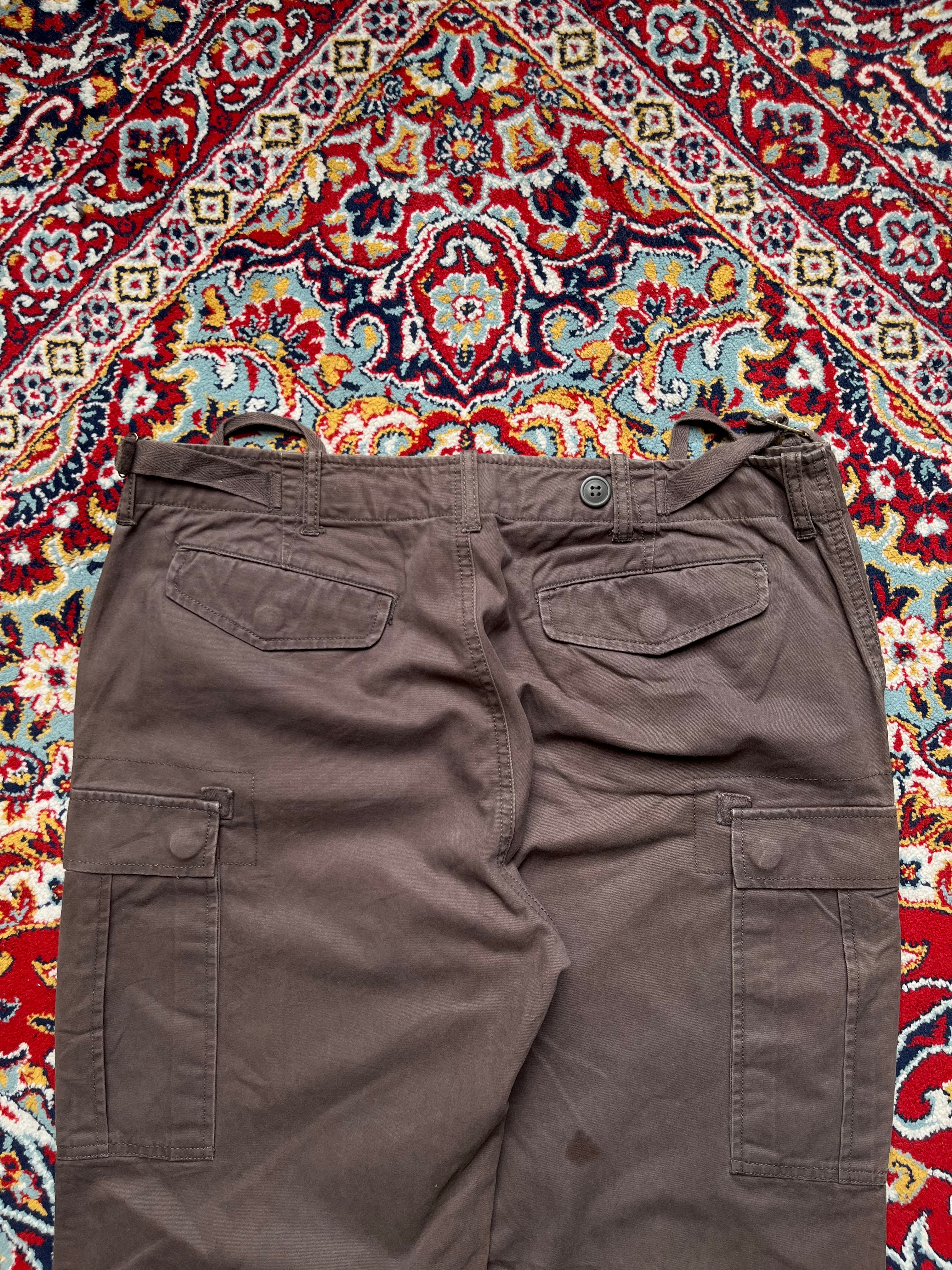 La Redoute Active Wear Women Brown Embroidered Waist Cargo PANTS - 32