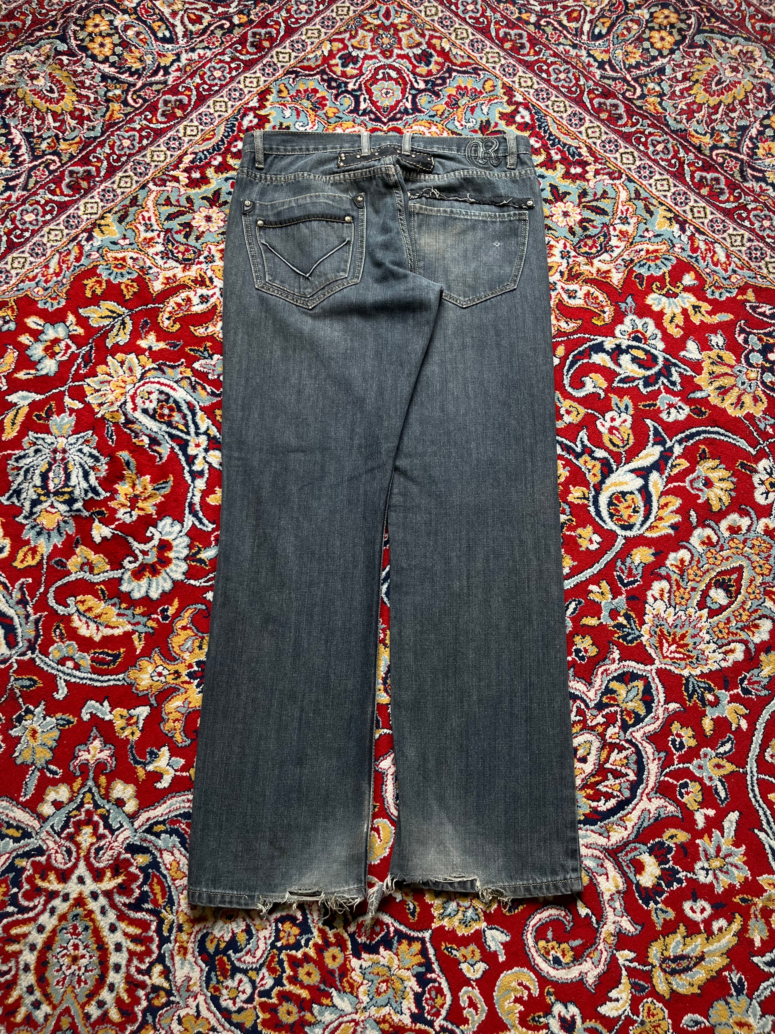 Rinse Request Distressed Straight Fit Jeans - 32