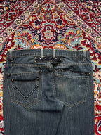 Rinse Request Distressed Straight Fit Jeans - 32