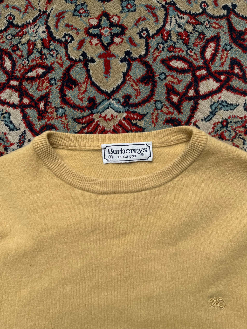 Vintage Burberrys of London Lambswool Crewneck Knit Sweater - M