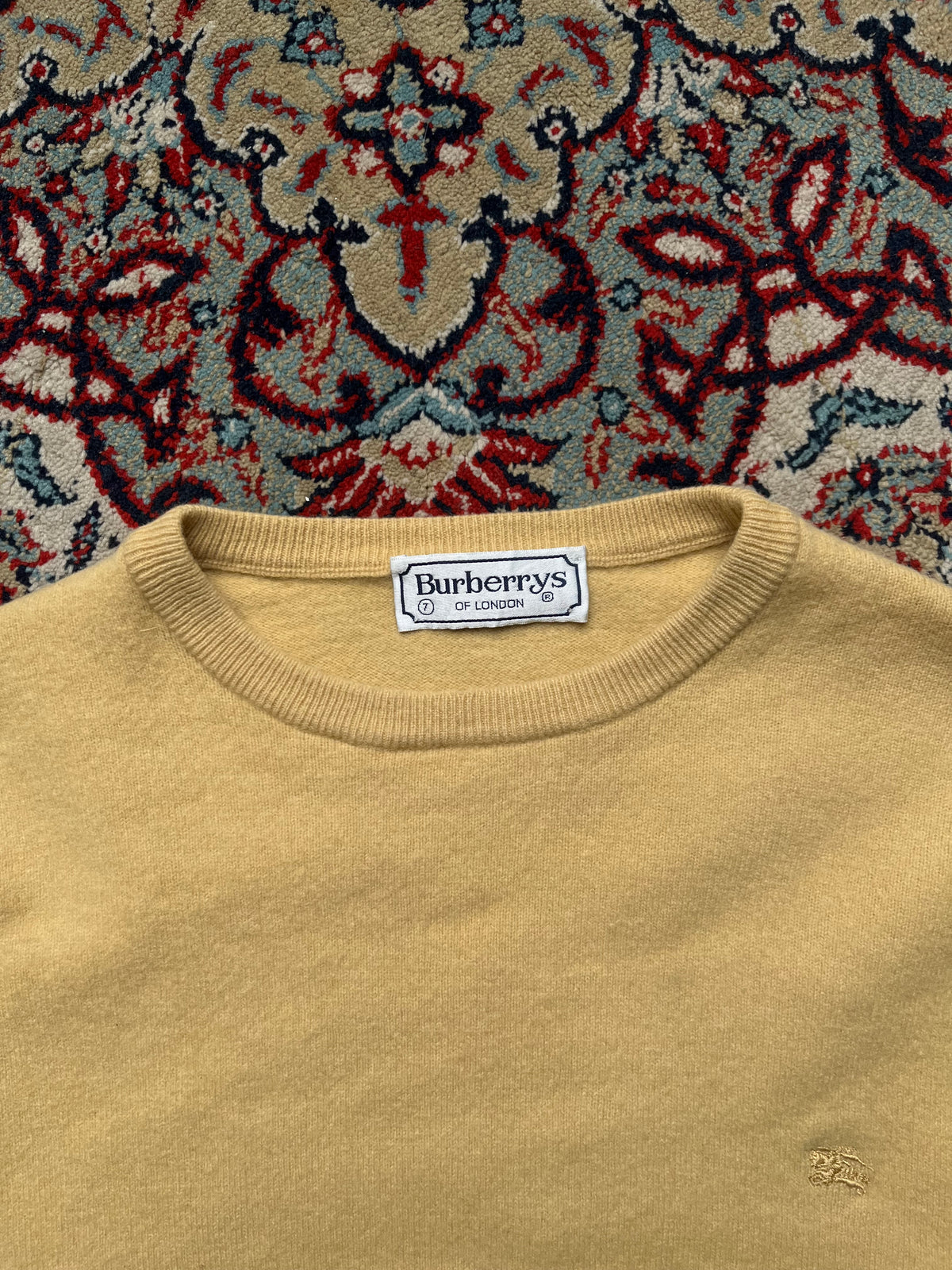 Vintage Burberrys of London Lambswool Crewneck Knit Sweater - M