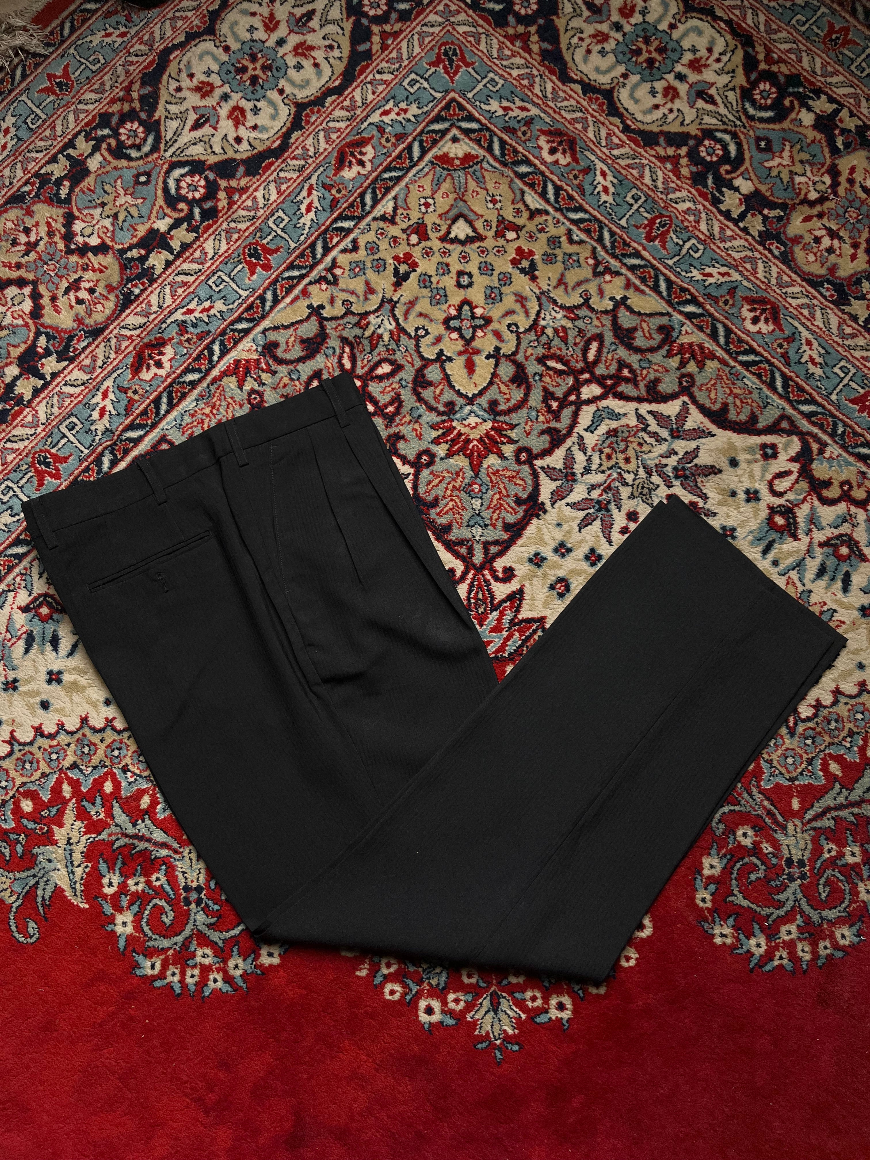 FriSunSat Classic Black Pleated Front Dress PANTS - 34