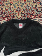 Supreme & Nike Swoosh Jacquard Crewneck Knit Boxy Fir Sweater - XL