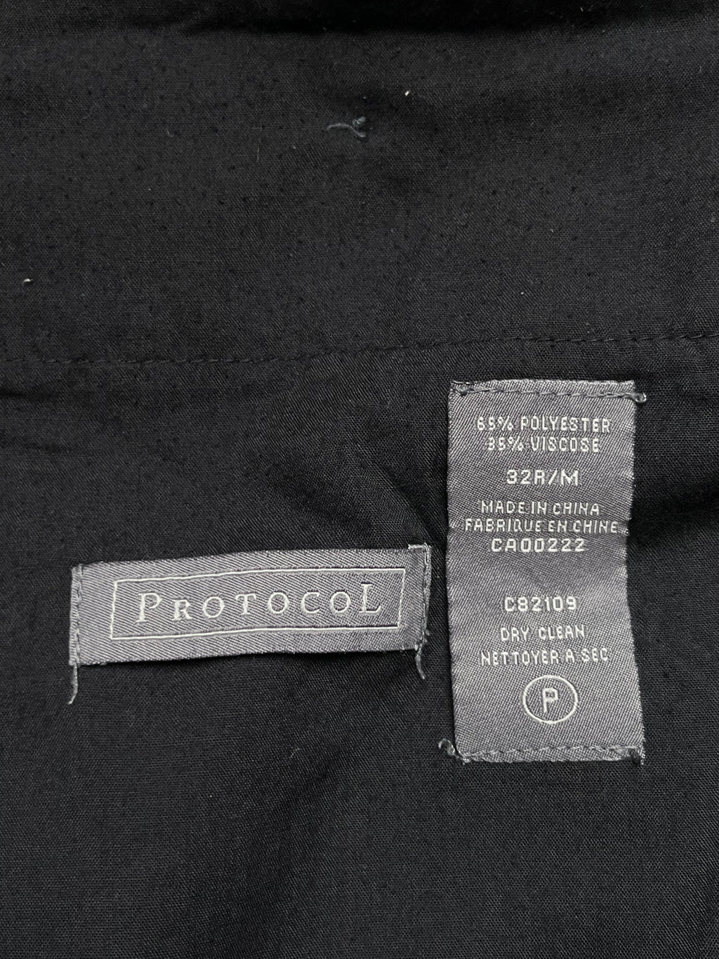 Protocol Charcoal Gray Pinstripe Flat Front Dress PANTS - 32