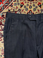 Protocol Charcoal Gray Pinstripe Flat Front Dress PANTS - 32