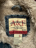 Vintage Abercrombie & Fitch Sherpa Lined Distressed Denim Jacket - L