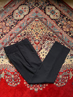Vintage GUCCI Black Pinstripe Wool Silk Luxury Dress PANTS - 32